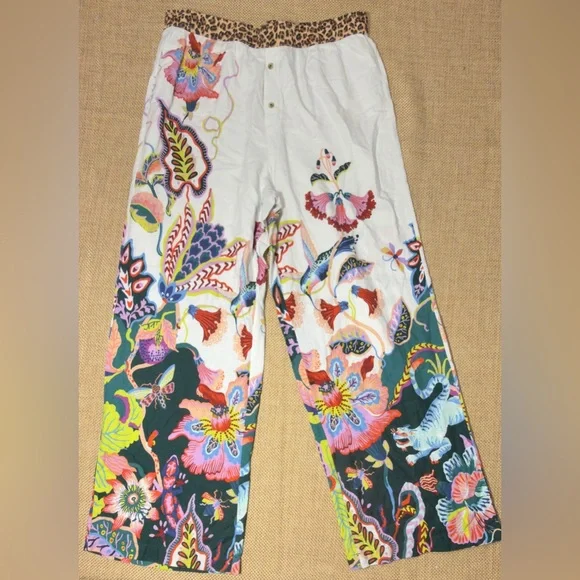 Sarah Gordon x Anthropologie large Tiger Pajama Flannel Set - Picture 6 of 9